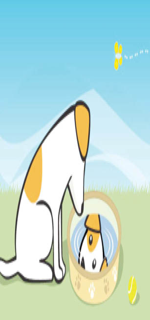 The dog at the well