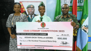 Five students win over N1 million cash prize in COAS literary competition